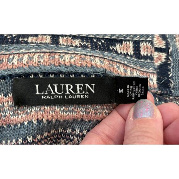 Ralph Lauren Black Label Women’s Geo-Motif Linen-Cotton Cardigan (No Belt) Med - Picture 7 of 9